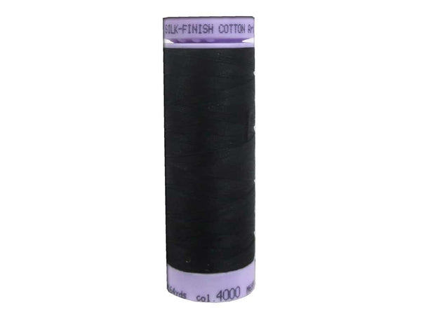 Mettler Silk Finish Cotton Thread 50 wt. 164 yd. #4000 Black