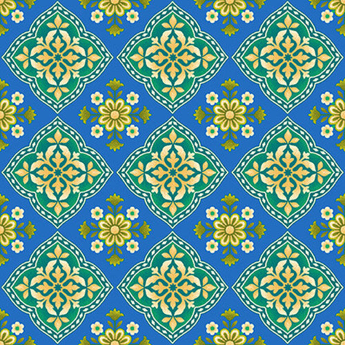 Butterfly Dreams 4714-77 Blue Medallion @ $9.00 / yard