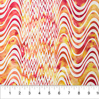 Mod Graphics - Saffron Red - Batik  80174-24  @ $9.00 / yard