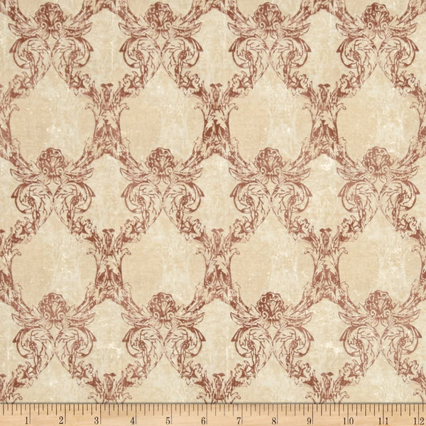 Time Traveler's Memoirs Damask Light Pink $9.00 / yard