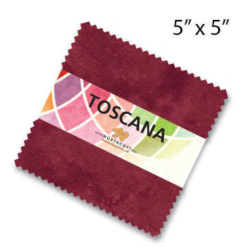 TOSCANA Color Coordinating Precuts - Azalea- 5x5 Charm Pack - CTOSC42-261