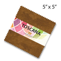 TOSCANA Color Coordinating Precuts - Nutmeg - 5x5 Charm Pack - CTOSC42-35