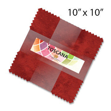 TOSCANA Color Coordinating Precuts - Cardinal - 10x10 Layer Cake - TTOSC42-26