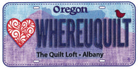 Row by Row License Plates - Evil Mad Quilter & The Quilt Loft