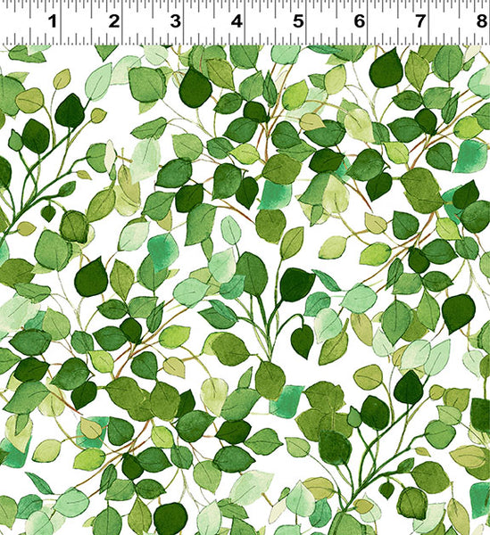 Radiance Lacey Leaves White Y2936-1 @ $9.00 / yard