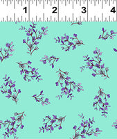 Radiance Spring Sprigs Light Turquoise Y2937-100 @ $9.00 / yard