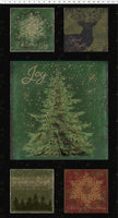 Let Nature Sing Digital 24"x44" Block Panel Black Y2982-3 @ $9.00 / yard