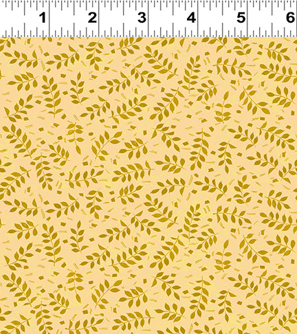 Autumn Air Leafy Sprigs Light Gold Y3004-67 @ $9.00 / yard