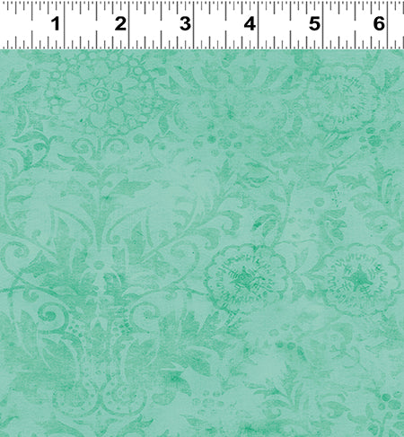 Snarky Cats Damask Tonal Turquoise Y3063-101 @ $9.00 / yard