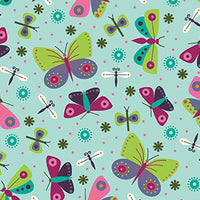 Summer Sampler Butterflies Light Teal Y2991-103 @ $9.00 / yard