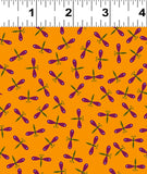 Summer Sampler Dragonflies Orange Y2992-36 @ $9.00 / yard