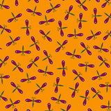 Summer Sampler Dragonflies Orange Y2992-36 @ $9.00 / yard